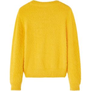 Kindertrui gebreid - donker oker - maat 104