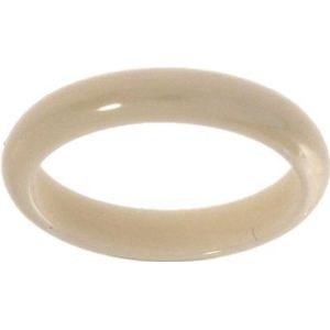 Orotech – ring – keramiek – crème kleur - aanschuifring - uitverkoop Juwelier Verlinden St. Hubert – van €65,= voor €49,=