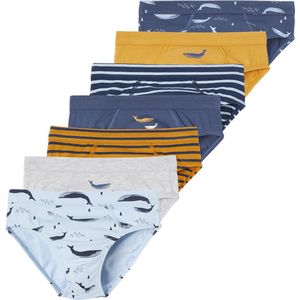 Vertbaudet - Set met 7 Stretch Jongensslips - Walvissen - Biokatoen