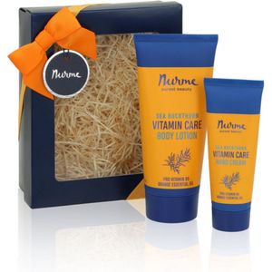 Nurme Sea Buckthorn-Orange Gift Set - Revitalizing Body Milk & Hand Cream - Vitamin-Rich Skincare Duo