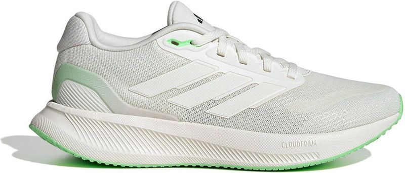 adidas - RUNFALCON 5 - Runningschoenen - Offwhite/Lime Burst - Cloudfoam Demping