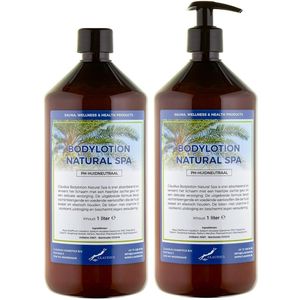 Bodylotion Natural Spa 1 Liter - met gratis pomp - set van 2 stuks