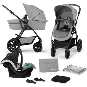 Kinderkraft MOOV CT - Kinderwagen - 3in1 reissysteem incl. autostoel - Geschikt van 0-22kg - Grijs