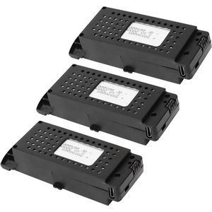 JHubers Goods - - 3 stuks 3.7V 3000mAh lithiumbatterijen voor RC Drone met oplaadkabel- Reservebatterijen voor afstandsbediening met 3 in 1 kabel, geschikt voor S6 G6