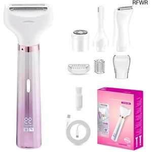 RFWR® Multifunctioneel elektrisch scheerapparaat voor vrouwen - 4-in-1 intieme scheeroplossing
