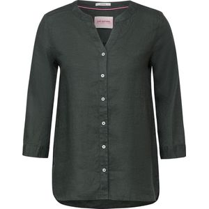 CECIL LINEN_Solid Color Blouse Dames Blouse - strong khaki - Maat M