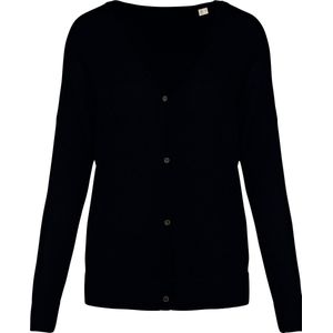 Dames cardigan sweater met Lyocell TENCEL™ Zwart - XXL