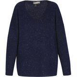 DreiMaster - Vintage - Trui - Navy - V-hals - Losse Pasvorm - Lange Mouw