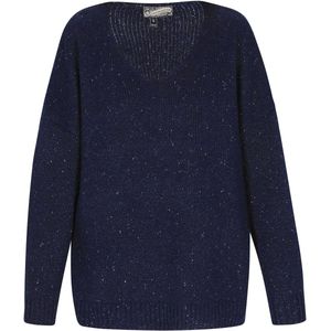 DreiMaster - Vintage - Trui - Navy - V-hals - Losse Pasvorm - Lange Mouw