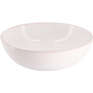 Enza Fasano - Saladekom Pizzolato Bianco 28cm - Saladekommen