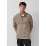 s.Oliver - Schipperstrui - Mid brown - Met Structuurpatroon