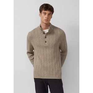 s.Oliver - Schipperstrui - Mid brown - Met Structuurpatroon