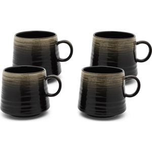 Bredemeijer - Mok Orino met lijnen 225 ml set van 4 stuks - koffiemok