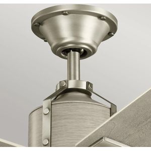 Plafondventilator met verlichting - Colerne - 52in / 132cm ventilator - geborsteld nikkel