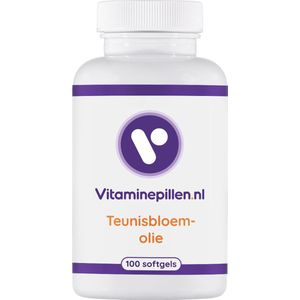 Vitaminepillen.nl | Teunisbloemolie | Softgels | 100 stuks | Met gamma-linoleenzuur | Ondersteunt de hormoonhuishouding en het cholesterolgehalte.