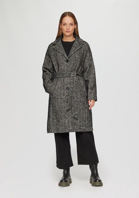 Mantel - Wolmix - Strikceintuur