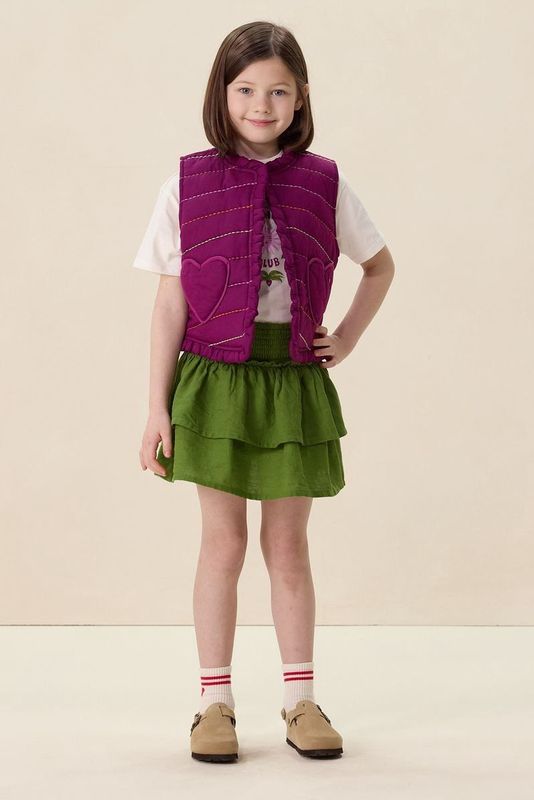 Sissy-Boy - Gilet - Donkerpaars - Met Opgestikte Hartjes Zakken