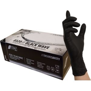 Nitras 8320 Nitril Handschoenen zwart 100 stuks maat S