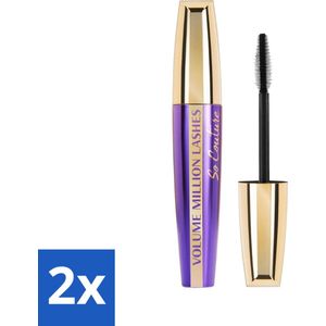 L'Oréal Paris - Volume Million Lashes So Couture - Mascara - Zwart - 9,2 ml - Voordeelverpakking - 2 stuks