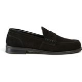 Semicouture - Y5WZ03 - Suède Loafers - Zwart - Plat - Casual