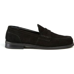 Semicouture - Y5WZ03 - Suède Loafers - Zwart - Plat - Casual