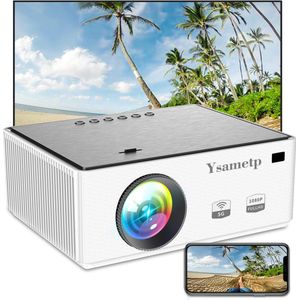 5G + WiFi Full HD 1080P Mini Projector 8000L voor Thuisbioscoop met TV Stick/Telefoon/PS5