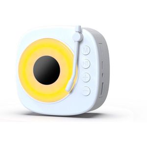 Smart Speaker Bluetooth Speaker Retro Vinyl Draaibare CD Fonograaf Bureau Ornament - Wit