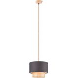 Home Sweet Home - Landelijke Hanglamp Cane Weave - geschikt voor E27 LED lichtbron - hanglamp gemaakt van Linnen - 30/30/129cm - Pendellamp geschikt voor woonkamer, slaapkamer, keuken
