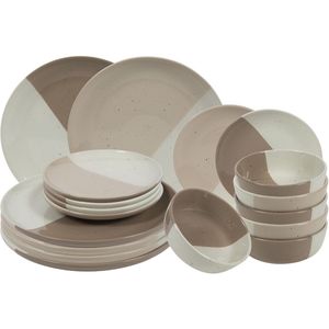 Cookinglife - Serviesset Leem - 18-delig - Voor 6 Personen - Aardewerk