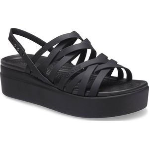 Crocs Brooklyn Strappy Low Wedge Sandalen Zwart EU 38 1/2 Vrouw