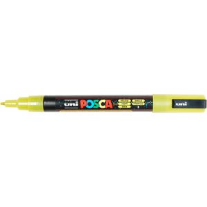 Krijtstift - Chalkmarker - Universele Marker - Uni Posca Marker - 2 Geel Glitter - PC-3ML - 0,9mm - 1,3mm - 1 stuk