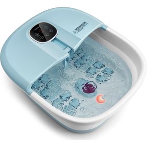 Mara Mara Luxe Massage Voetenbad XXL - Verwarming en Bruismassage - Elektrisch - Opvouwbaar - Massage Rollers - Lichtblauw