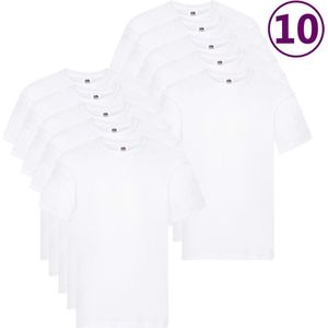 Fruit of the Loom T-shirts Original 10 st 4XL katoen wit