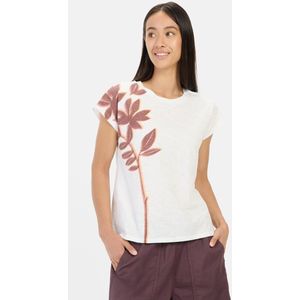 camel active - T-shirt - Wit - Katoen