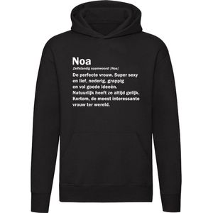 Noa Woordenboek Hoodie - Sweater - Trui - Zwart - Capuchon - Kado - Dames