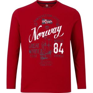 Jan Vanderstorm herren Shirt Met Lange Mouwen - 60/62 - rood