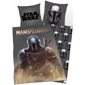 Star Wars dekbedovertrek - eenpersoons - Starwars the Mandalorian dekbed - 140 x 200 cm. 1 persoons