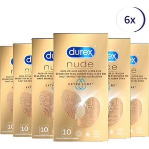 Durex Nude Extra Lube 10st x 6