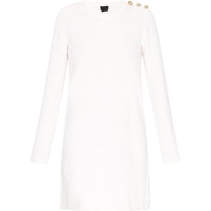 DreiMaster - Klassik - Gebreide Jurk - Wit - Korte Lengte