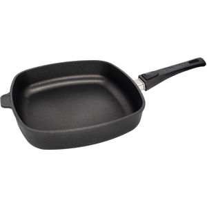 Eurolux Braadpan met Afneembare Steel - 4.5 Liter - Zwart - 28x28 cm - Geschikt voor Alle Warmtebronnen