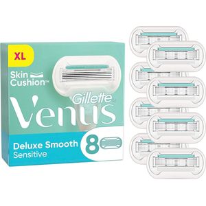 Deluxe Smooth Sensitive Navulmesjes - 8 Stuks Voor Een Gladde Scheerbeurt Met Langdurig Resultaat