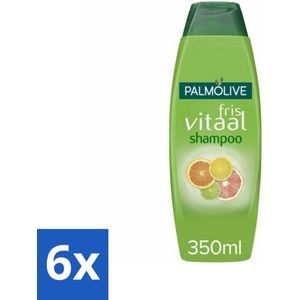 Palmolive - Shampoo - Fris Vitaal - Citrus - Ontspannend & Fris - 350 ml - Voordeelverpakking - 6 stuks