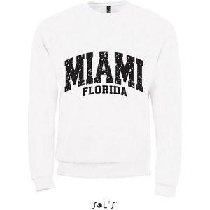 Sweatshirt 2-211 Miami Florida - Wit, M