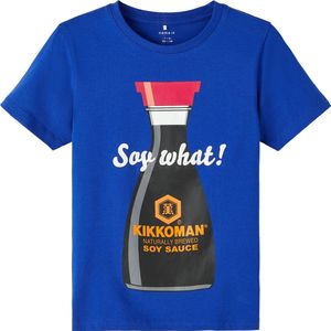 Name it t-shirt jongens - blauw - NKMfuze - maat 122/128