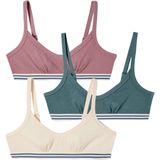 JONEN - Set van 3 Beha's - Ecru - Voor Meisjes - Zonder Beugels