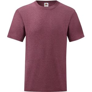 Fruit Of The Loom Heren Valueweight T-shirt met korte mouwen (Heather Bordeaux)