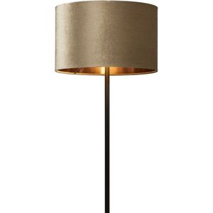 Lumidora Vloerlamp 30969 - REGINA - E27 - Zwart - Koper - Taupe - Metaal - ⌀ 40 cm