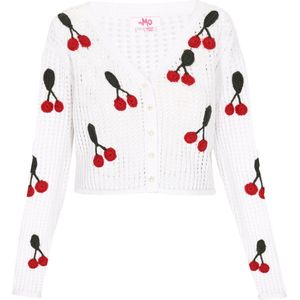 myMo - Vest - Cropped - Met Kersenborduursel - Slanke Pasvorm