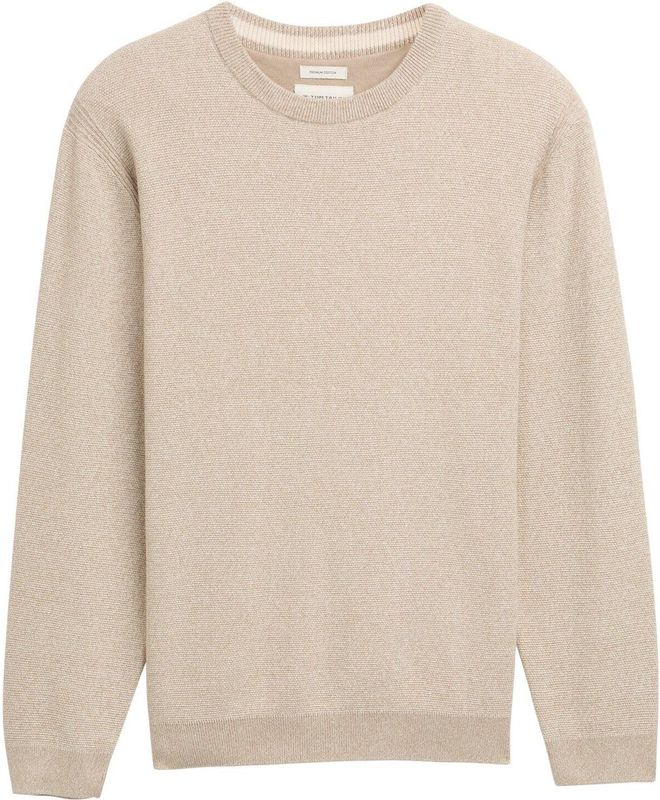 Tom Tailor - Regular Fit - Gebreide Pullover - Mêlee - Zuiver Katoen
