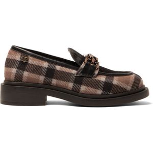 Lazamani - Oxford Dames Loafers Tartan Black - Maat 37